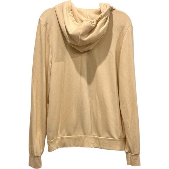 Aviator Nation 5 Stripe Vintage White Hoodie Unisex Size L Full Zip - Picture 3 of 10